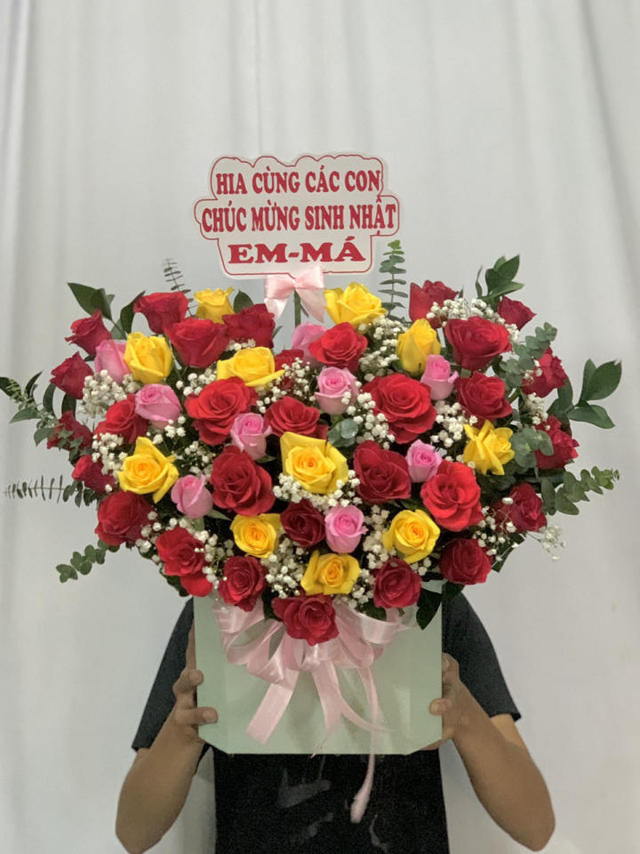 Giỏ hoa đẹp, lẳng hoa đẹp,giỏ hoa sinh nhật đẹp, giỏ hoa khai trương đẹp