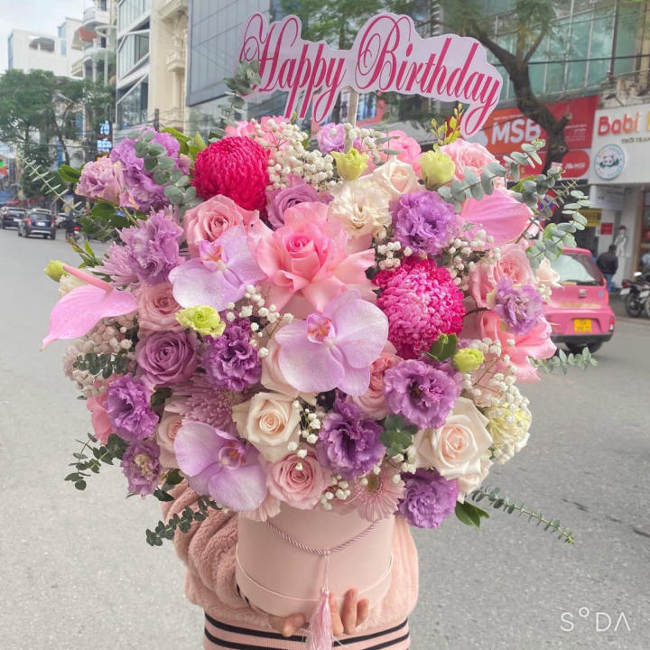 Giỏ hoa đẹp, lẳng hoa đẹp,giỏ hoa sinh nhật đẹp, giỏ hoa khai trương đẹp