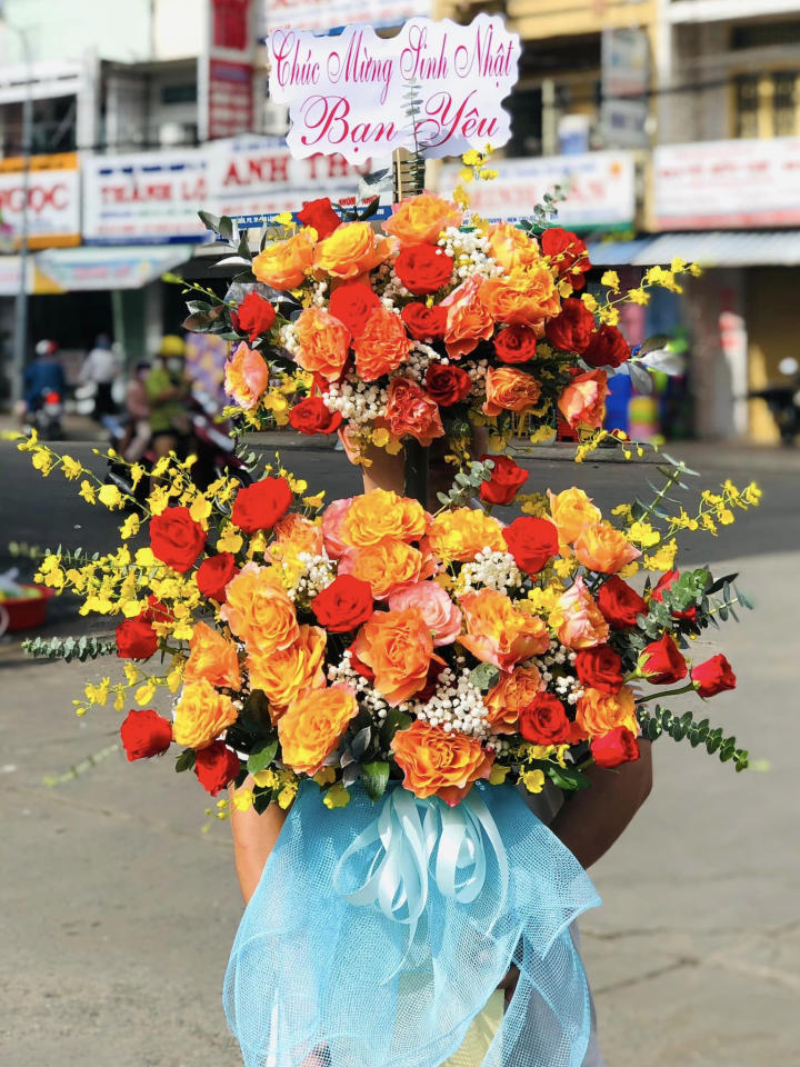 Giỏ hoa đẹp, lẳng hoa đẹp,giỏ hoa sinh nhật đẹp, giỏ hoa khai trương đẹp