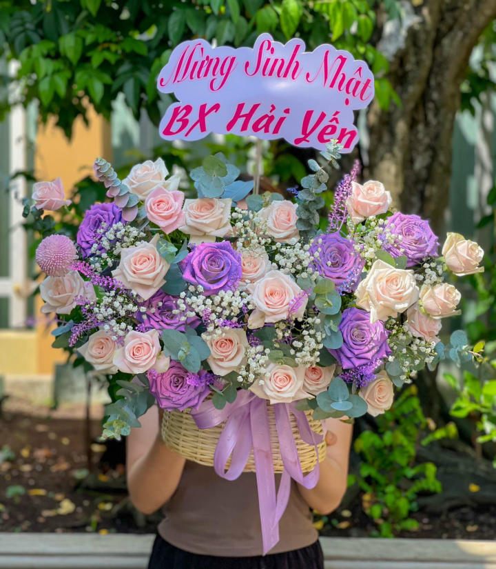 Giỏ hoa đẹp, lẳng hoa đẹp,giỏ hoa sinh nhật đẹp, giỏ hoa khai trương đẹp