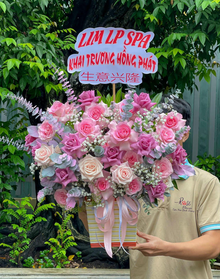 Giỏ hoa đẹp, lẳng hoa đẹp,giỏ hoa sinh nhật đẹp, giỏ hoa khai trương đẹp