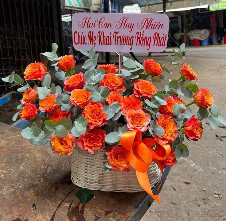 Giỏ hoa đẹp, lẳng hoa đẹp,giỏ hoa sinh nhật đẹp, giỏ hoa khai trương đẹp