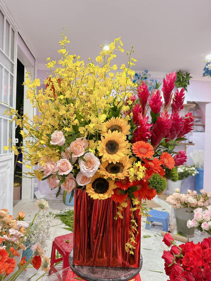 Giỏ hoa đẹp, lẳng hoa đẹp,giỏ hoa sinh nhật đẹp, giỏ hoa khai trương đẹp