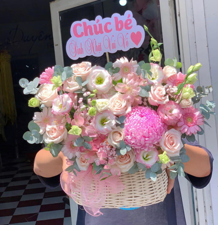 Giỏ hoa đẹp, lẳng hoa đẹp,giỏ hoa sinh nhật đẹp, giỏ hoa khai trương đẹp