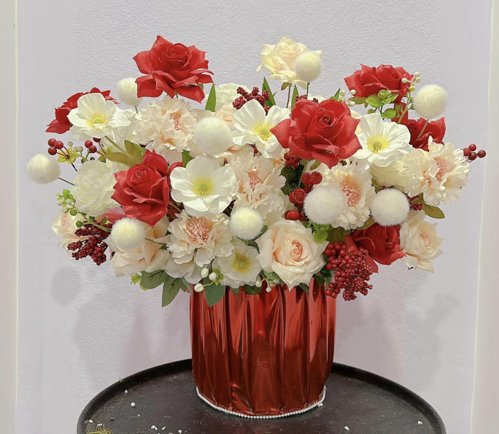 hoa sinh nhật, giỏ hoa sinh nhật tông trắng, hoa sinh nhật tông trắng đẹp