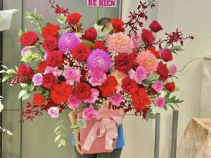 Giỏ hoa đẹp, lẳng hoa đẹp,giỏ hoa sinh nhật đẹp, giỏ hoa khai trương đẹp