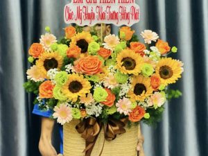 Giỏ hoa đẹp, lẳng hoa đẹp,giỏ hoa sinh nhật đẹp, giỏ hoa khai trương đẹp