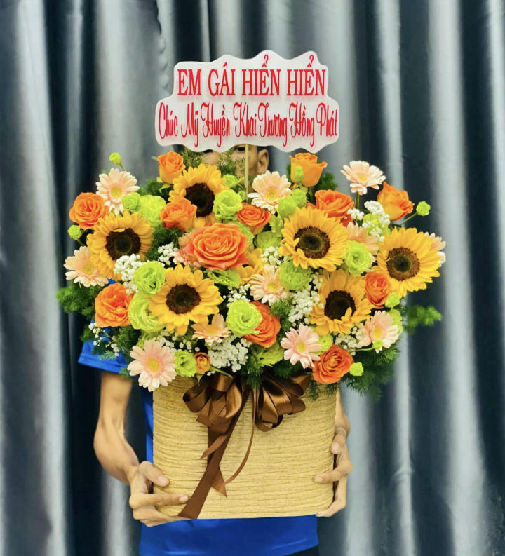Giỏ hoa đẹp, lẳng hoa đẹp,giỏ hoa sinh nhật đẹp, giỏ hoa khai trương đẹp