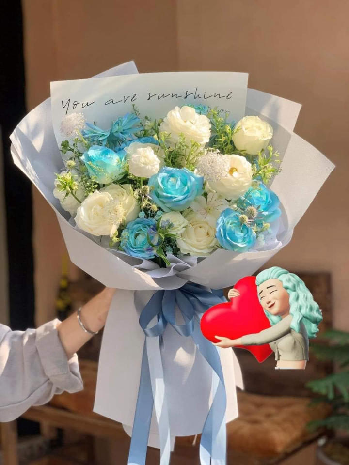 hoa sinh nhật, Bó hoa sinh nhật tông trắng, hoa sinh nhật tông trắng