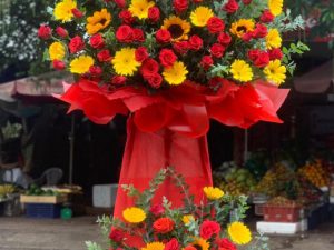 hoa khai trương, kệ hoa khai trương, kệ hoa khai trương đẹp, lẳng hoa khai trương đẹp, lẳng hoa khai trương