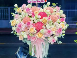 Giỏ hoa đẹp, lẳng hoa đẹp,giỏ hoa sinh nhật đẹp, giỏ hoa khai trương đẹp