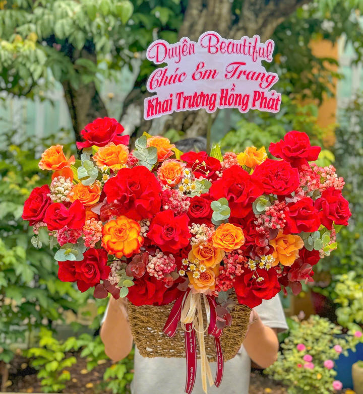 Giỏ hoa đẹp, lẳng hoa đẹp,giỏ hoa sinh nhật đẹp, giỏ hoa khai trương đẹp