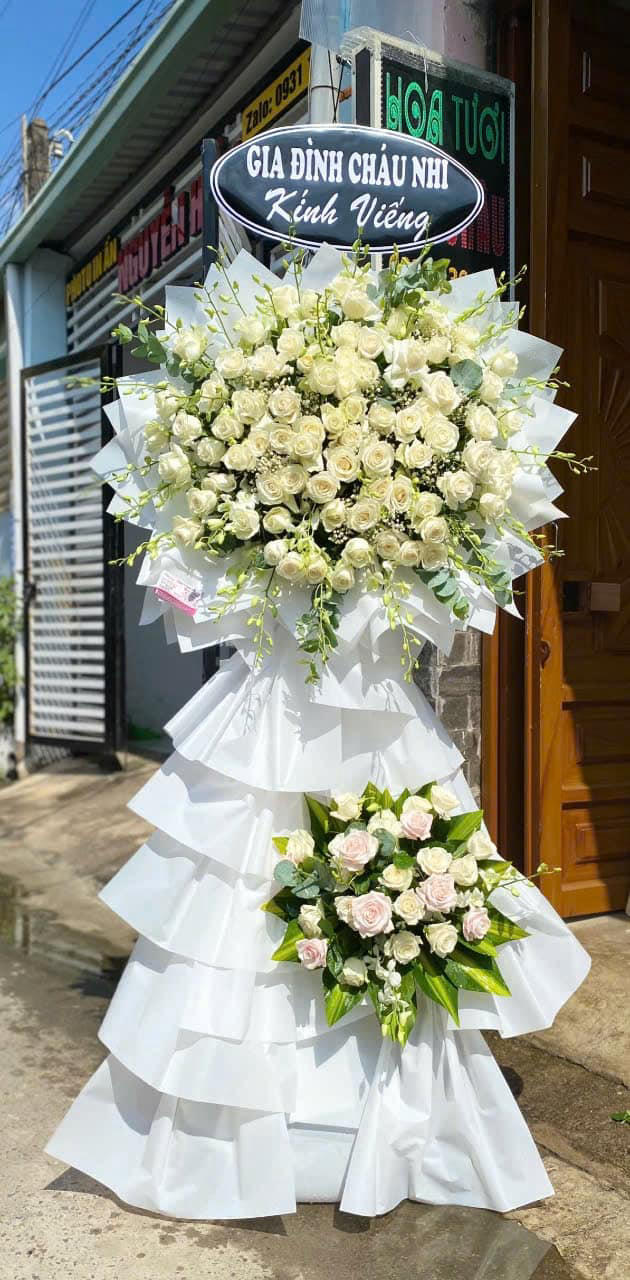 kệ hoa đám tang, kệ hoa viếng, lẳng hoa viếng, lẳng hoa đám tang