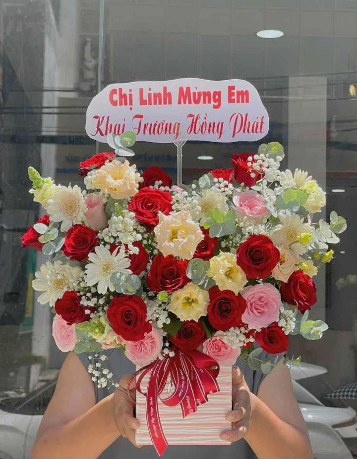 Giỏ hoa đẹp, lẳng hoa đẹp,giỏ hoa sinh nhật đẹp, giỏ hoa khai trương đẹp