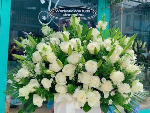 Giỏ hoa đám tang, lẳng hoa đám tang, lẳng hoa viếng, giỏ hoa viếng