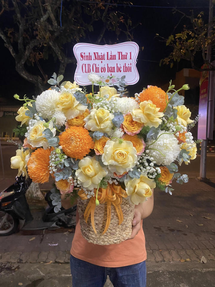 Giỏ hoa đẹp, lẳng hoa đẹp,giỏ hoa sinh nhật đẹp, giỏ hoa khai trương đẹp