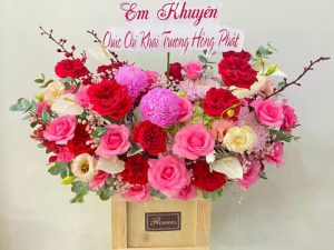 Giỏ hoa đẹp, lẳng hoa đẹp,giỏ hoa sinh nhật đẹp, giỏ hoa khai trương đẹp