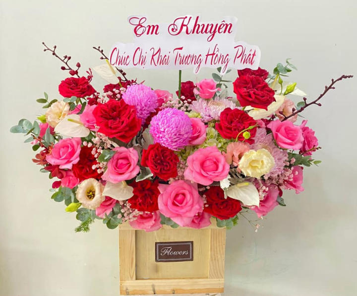 Giỏ hoa đẹp, lẳng hoa đẹp,giỏ hoa sinh nhật đẹp, giỏ hoa khai trương đẹp