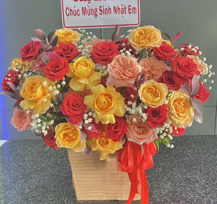 Giỏ hoa đẹp, lẳng hoa đẹp,giỏ hoa sinh nhật đẹp, giỏ hoa khai trương đẹp