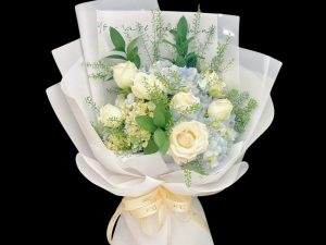 hoa sinh nhật, Bó hoa sinh nhật tông trắng, hoa sinh nhật tông trắng
