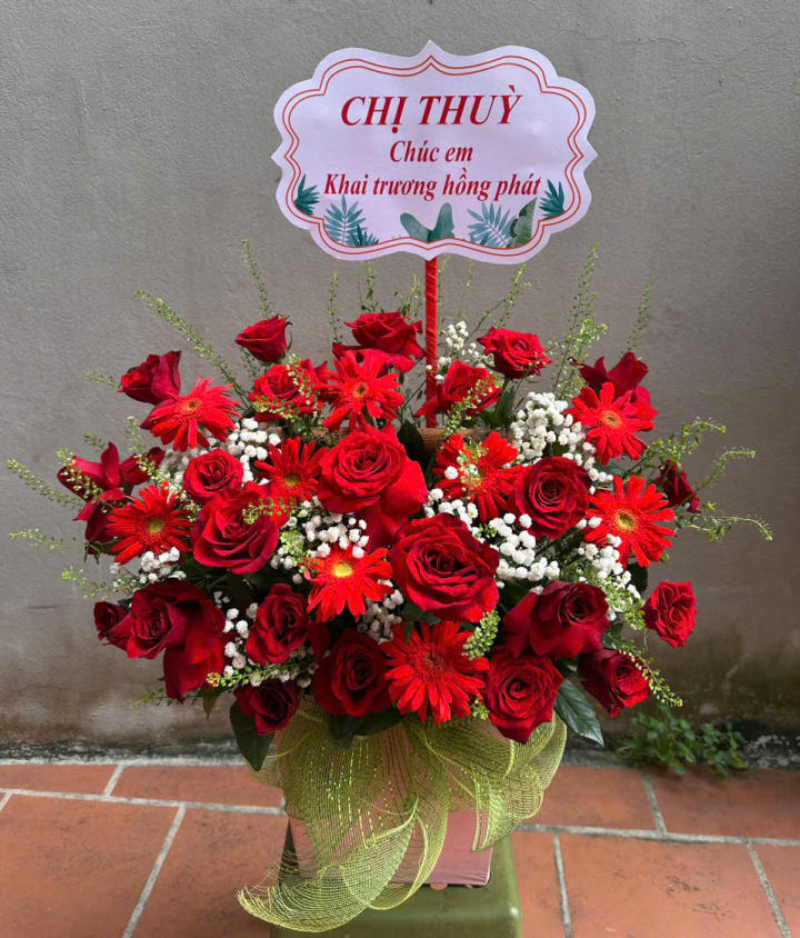 Giỏ hoa đẹp, lẳng hoa đẹp,giỏ hoa sinh nhật đẹp, giỏ hoa khai trương đẹp