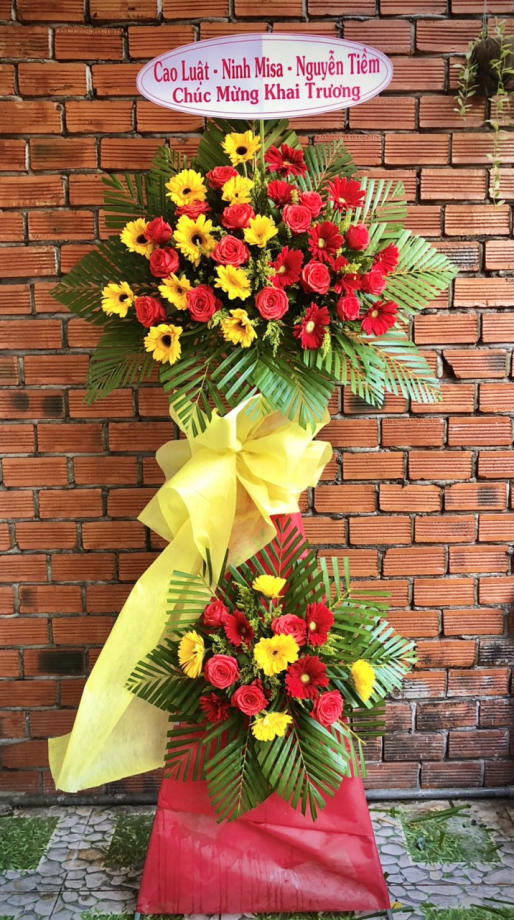 hoa khai trương, kệ hoa khai trương, kệ hoa khai trương đẹp, lẳng hoa khai trương đẹp, lẳng hoa khai trương