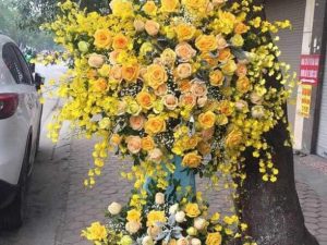 hoa khai trương, kệ hoa khai trương, kệ hoa khai trương đẹp, lẳng hoa khai trương đẹp, lẳng hoa khai trương