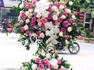 hoa khai trương, kệ hoa khai trương, kệ hoa khai trương đẹp, lẳng hoa khai trương đẹp, lẳng hoa khai trương