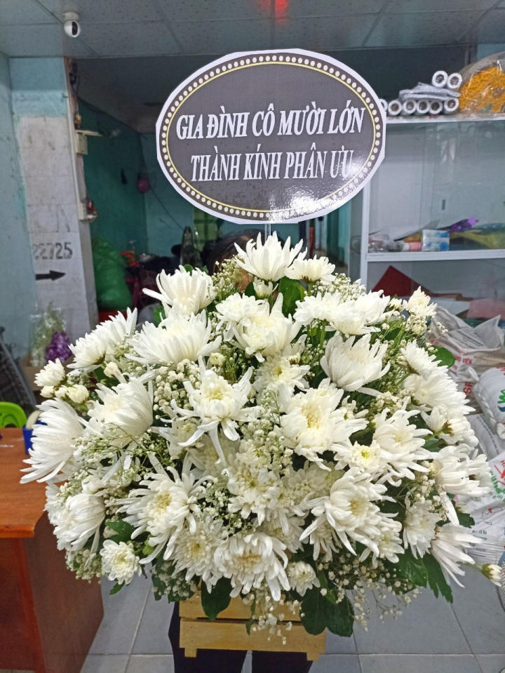 Giỏ hoa đám tang, lẳng hoa đám tang, lẳng hoa viếng, giỏ hoa viếng