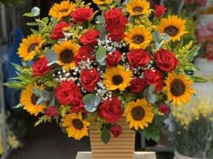 Giỏ hoa đẹp, lẳng hoa đẹp,giỏ hoa sinh nhật đẹp, giỏ hoa khai trương đẹp