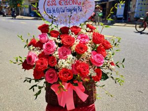 Giỏ hoa đẹp, lẳng hoa đẹp,giỏ hoa sinh nhật đẹp, giỏ hoa khai trương đẹp