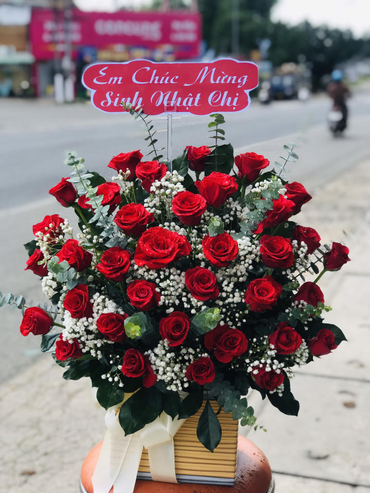 Giỏ hoa đẹp, lẳng hoa đẹp,giỏ hoa sinh nhật đẹp, giỏ hoa khai trương đẹp