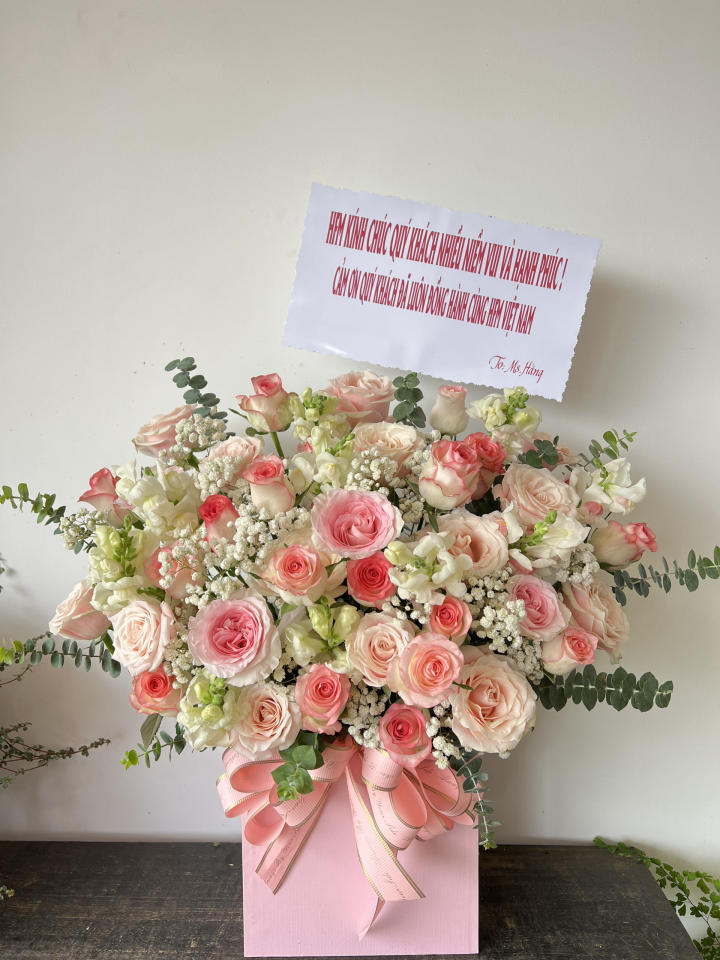 Giỏ hoa đẹp, lẳng hoa đẹp,giỏ hoa sinh nhật đẹp, giỏ hoa khai trương đẹp