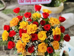 Giỏ hoa đẹp, lẳng hoa đẹp,giỏ hoa sinh nhật đẹp, giỏ hoa khai trương đẹp