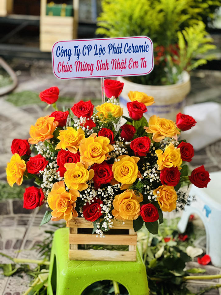 Giỏ hoa đẹp, lẳng hoa đẹp,giỏ hoa sinh nhật đẹp, giỏ hoa khai trương đẹp