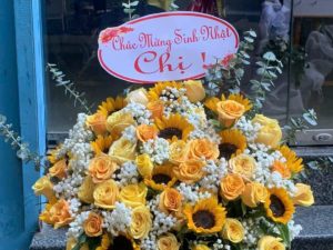 Giỏ hoa đẹp, lẳng hoa đẹp,giỏ hoa sinh nhật đẹp, giỏ hoa khai trương đẹp