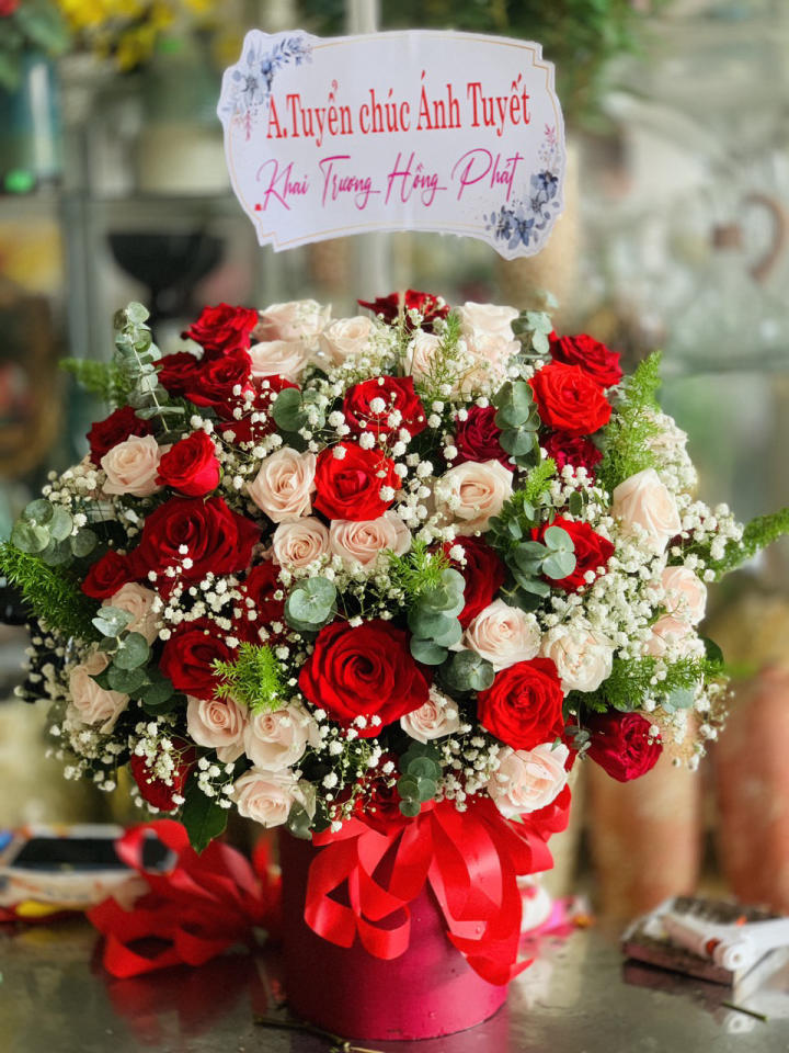 Giỏ hoa đẹp, lẳng hoa đẹp,giỏ hoa sinh nhật đẹp, giỏ hoa khai trương đẹp