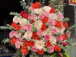 Giỏ hoa đẹp, lẳng hoa đẹp,giỏ hoa sinh nhật đẹp, giỏ hoa khai trương đẹp