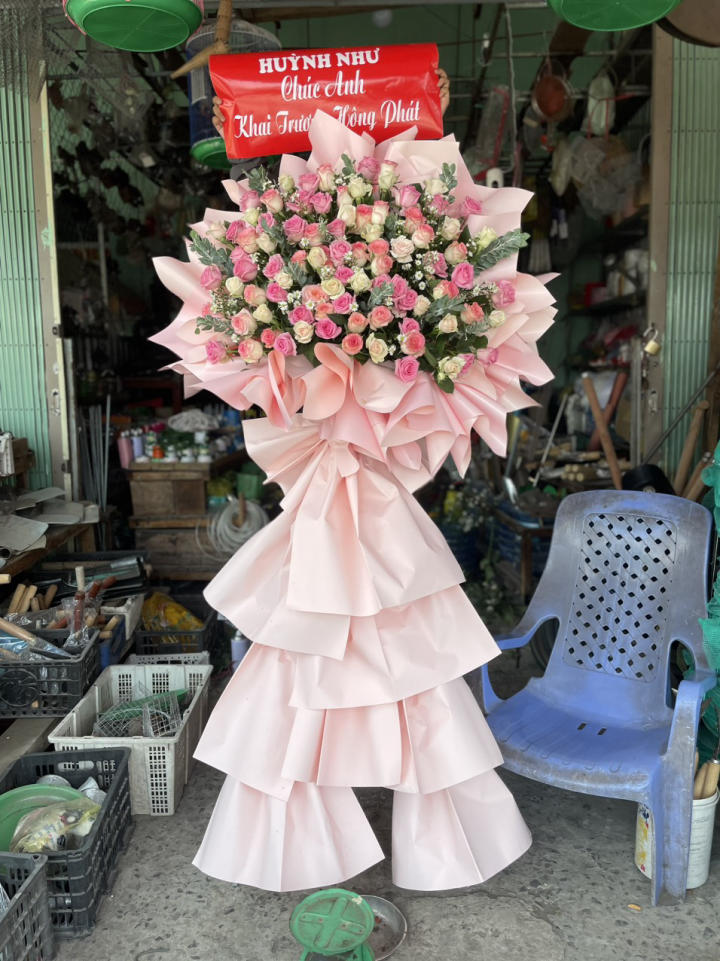 hoa khai trương, kệ hoa khai trương, kệ hoa khai trương đẹp, lẳng hoa khai trương đẹp, lẳng hoa khai trương