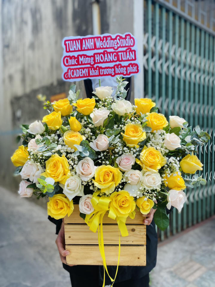 Giỏ hoa đẹp, lẳng hoa đẹp,giỏ hoa sinh nhật đẹp, giỏ hoa khai trương đẹp