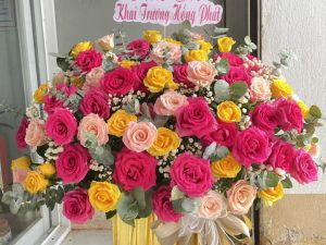 Giỏ hoa đẹp, lẳng hoa đẹp,giỏ hoa sinh nhật đẹp, giỏ hoa khai trương đẹp