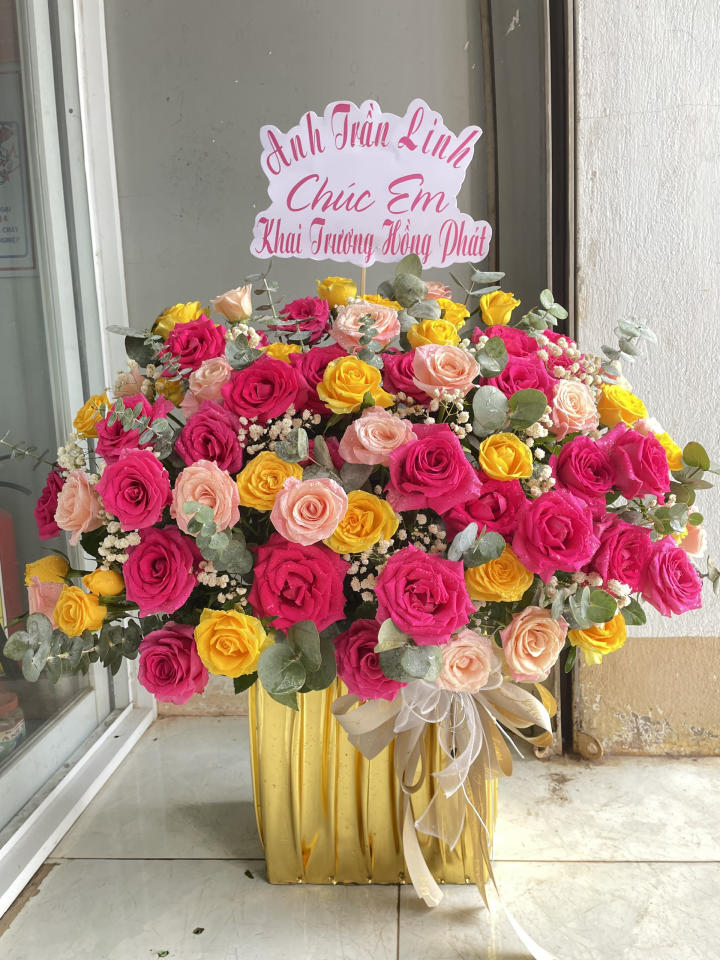 Giỏ hoa đẹp, lẳng hoa đẹp,giỏ hoa sinh nhật đẹp, giỏ hoa khai trương đẹp