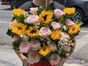 Giỏ hoa đẹp, lẳng hoa đẹp,giỏ hoa sinh nhật đẹp, giỏ hoa khai trương đẹp