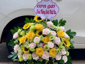 Giỏ hoa đẹp, lẳng hoa đẹp,giỏ hoa sinh nhật đẹp, giỏ hoa khai trương đẹp