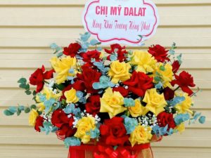 Giỏ hoa đẹp, lẳng hoa đẹp,giỏ hoa sinh nhật đẹp, giỏ hoa khai trương đẹp