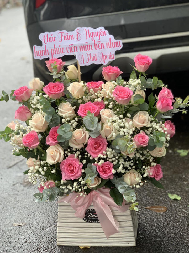 Giỏ hoa đẹp, lẳng hoa đẹp,giỏ hoa sinh nhật đẹp, giỏ hoa khai trương đẹp