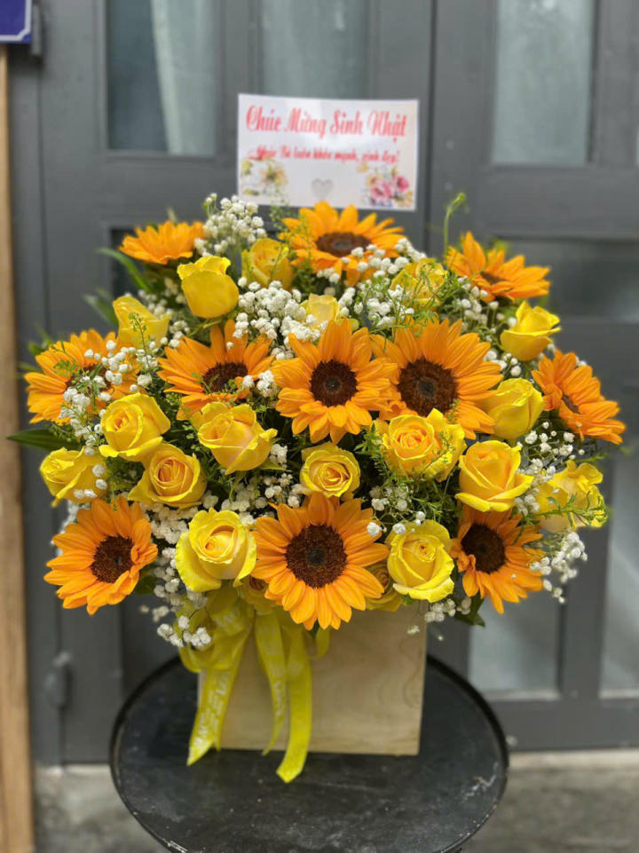 Giỏ hoa đẹp, lẳng hoa đẹp,giỏ hoa sinh nhật đẹp, giỏ hoa khai trương đẹp