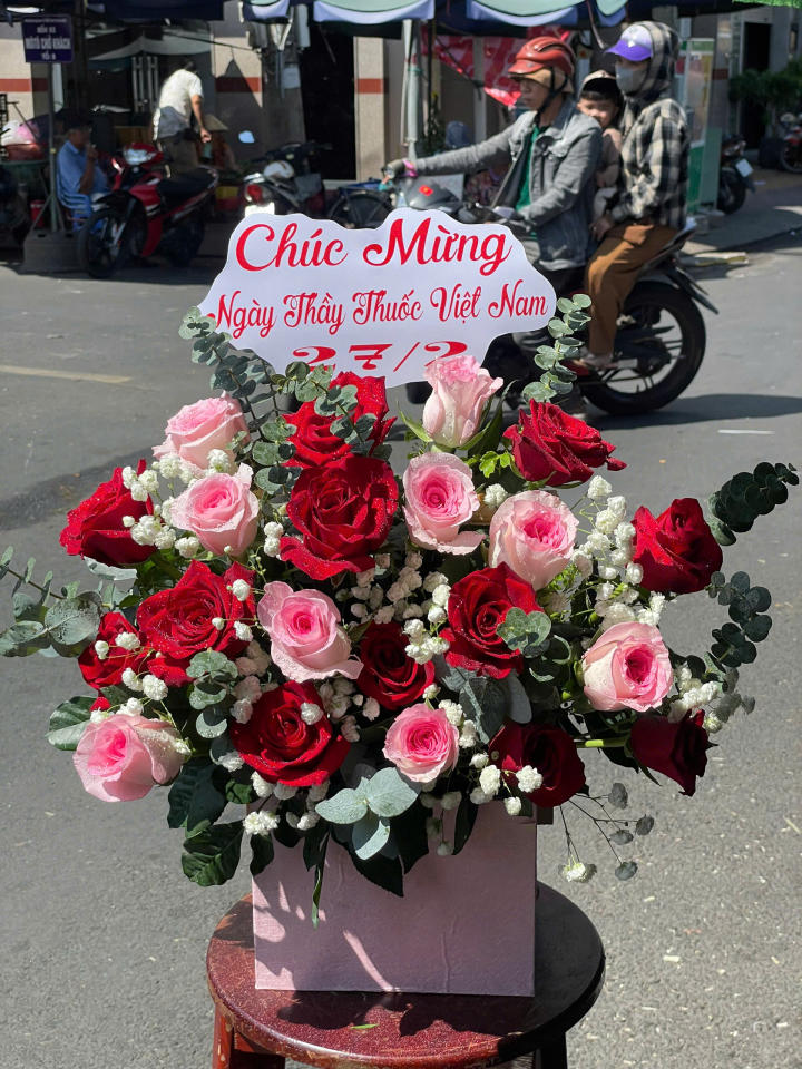 Giỏ hoa đẹp, lẳng hoa đẹp,giỏ hoa sinh nhật đẹp, giỏ hoa khai trương đẹp