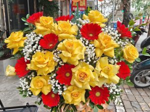 Giỏ hoa đẹp, lẳng hoa đẹp,giỏ hoa sinh nhật đẹp, giỏ hoa khai trương đẹp