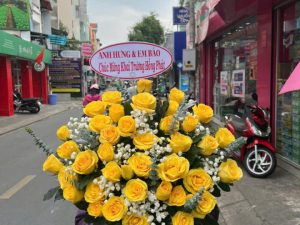 Giỏ hoa đẹp, lẳng hoa đẹp,giỏ hoa sinh nhật đẹp, giỏ hoa khai trương đẹp